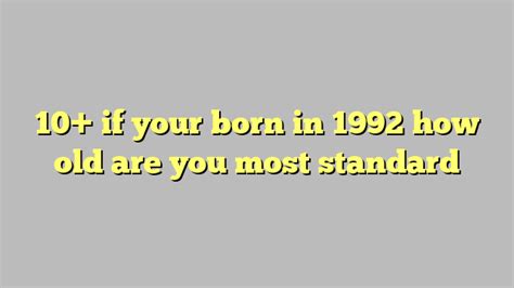 1992 born age